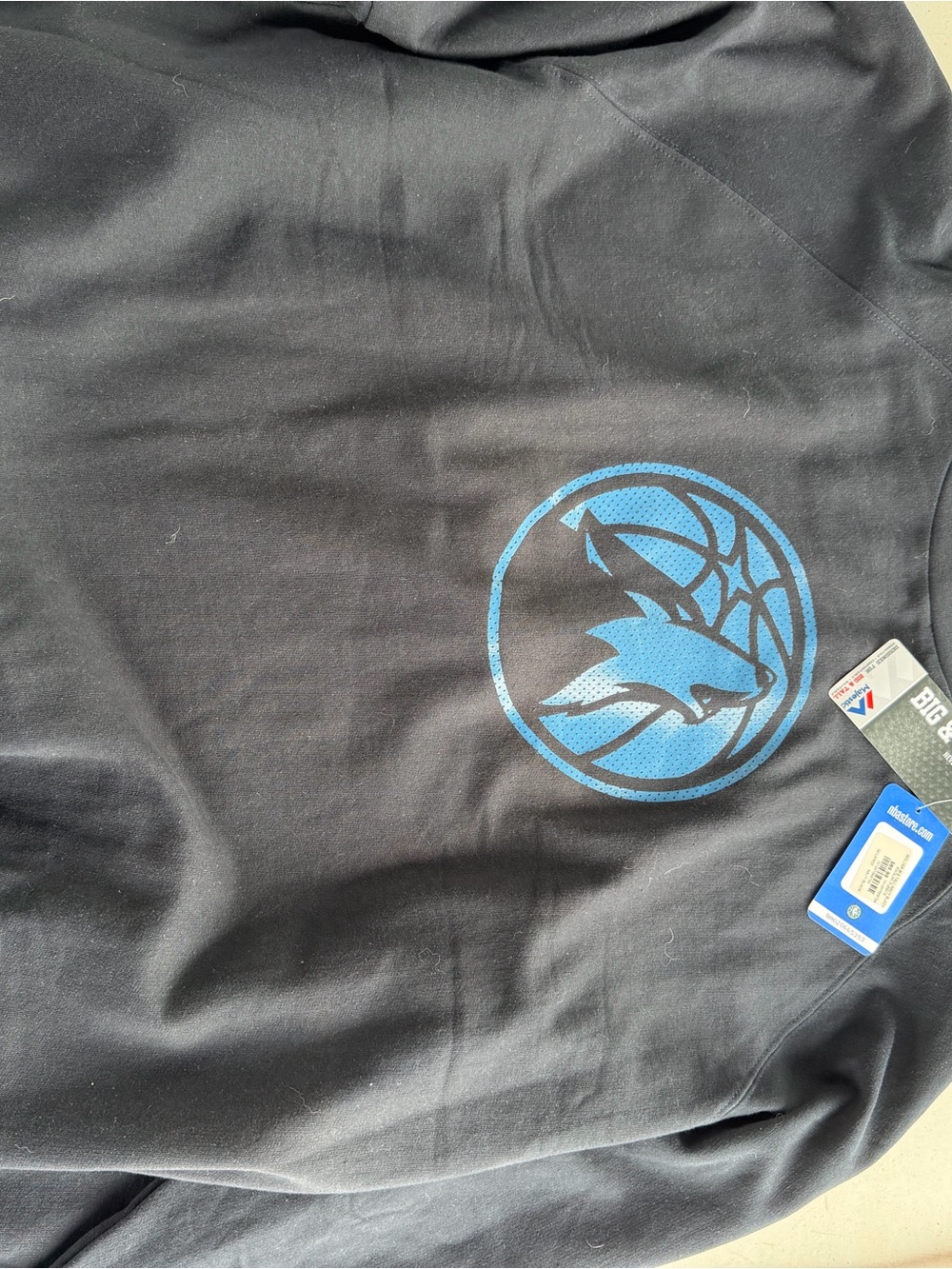 NBA Black Sweatshirt with Blue Wolves Logo